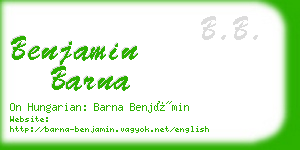 benjamin barna business card